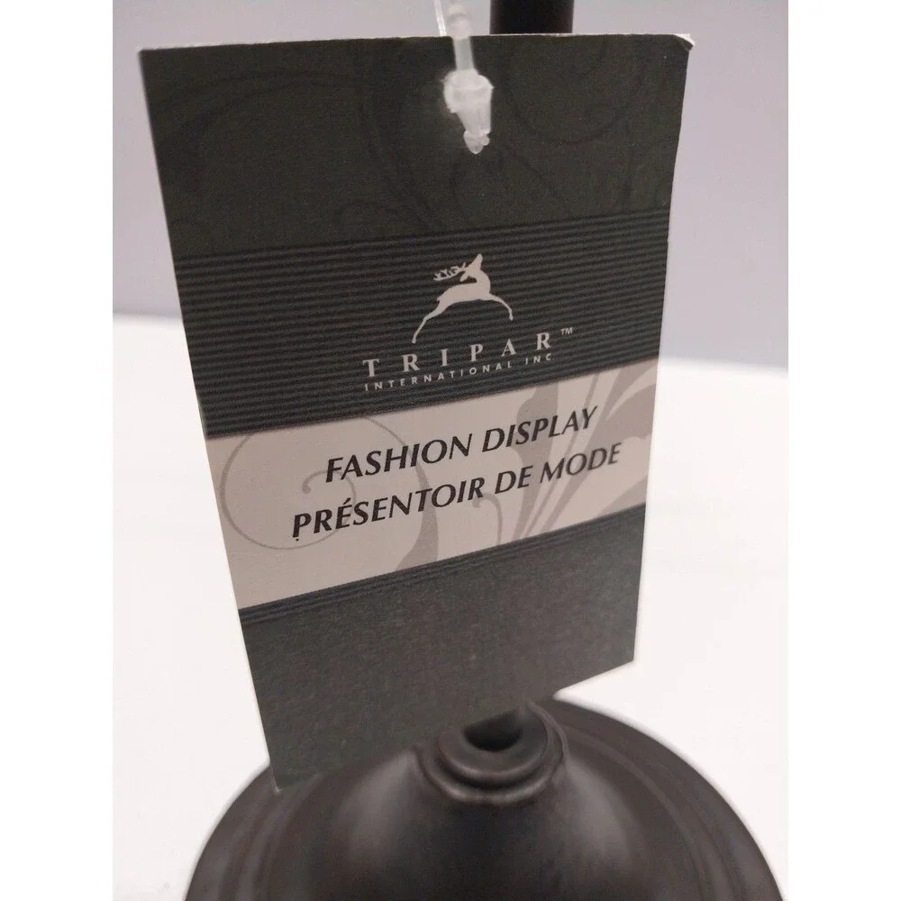 Tripar 2 Tier Metal Jewelry Display Stand Bracelet Watch Holder Black Retail